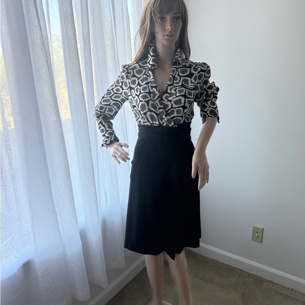 Diane Von Furstenberg Black A-Line dress